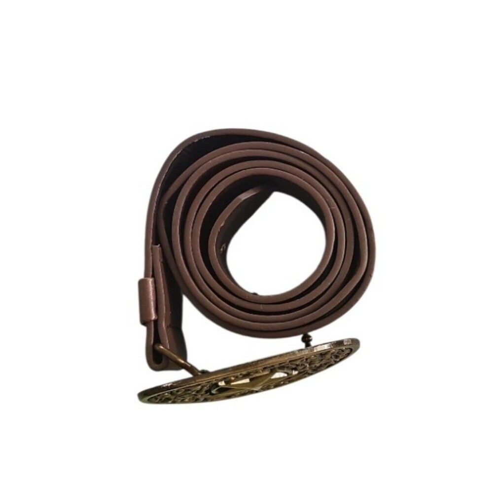 Western Star Concho Belt Brown Faux Leather Adjustable M XXL Cowboy Rodeo - Picture 7 of 11